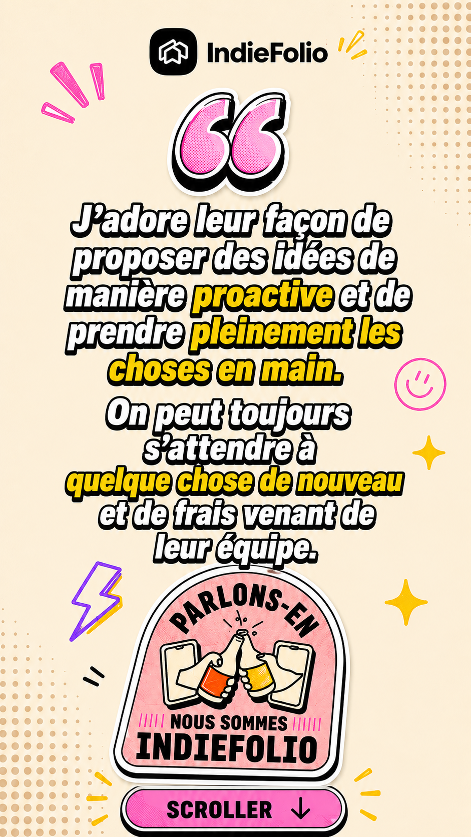 Témoignage IndieFolio